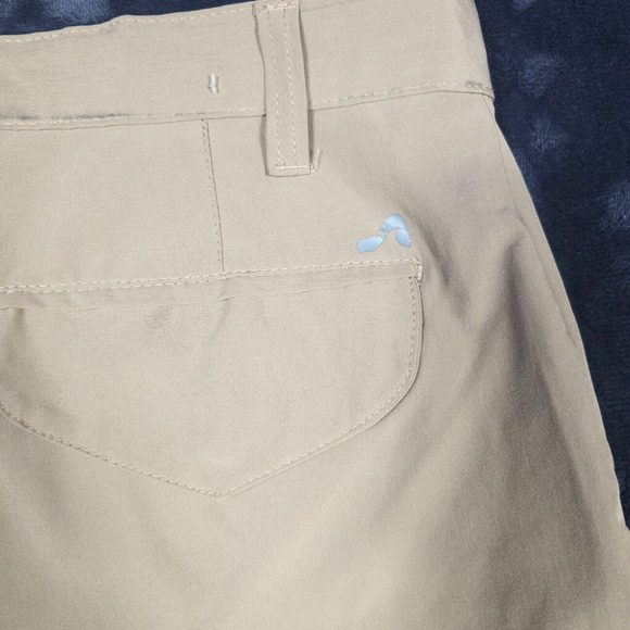 Surf Style Hybrid Shorts Mens 34 Chino Style Stretch Golf Surf Swim Tan - Picture 4 of 5